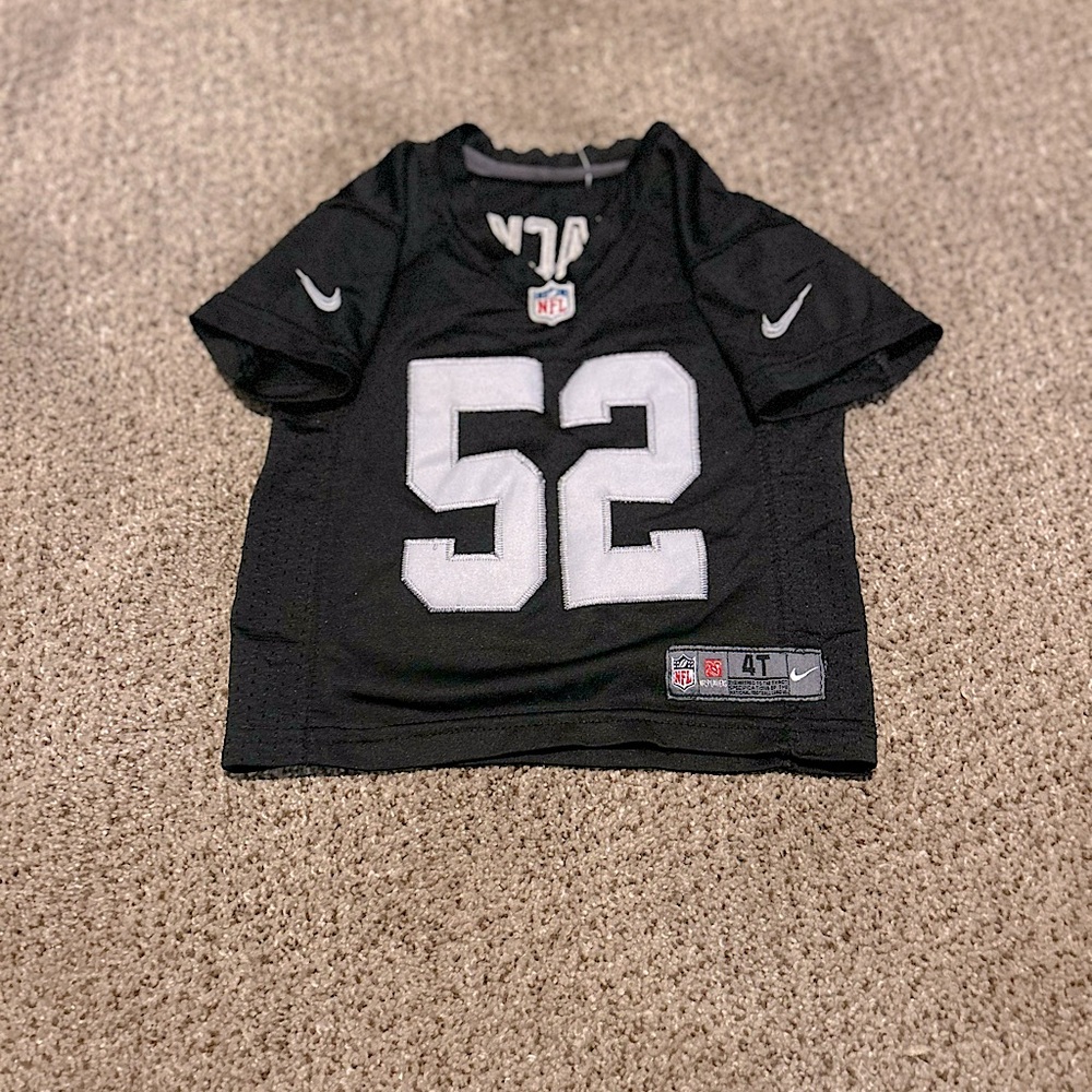 Nike NFL Raiders Khalil Mack” #52 kids jersey 4T